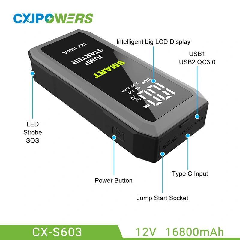最佳便携式汽车启动器 12V 16800mAh