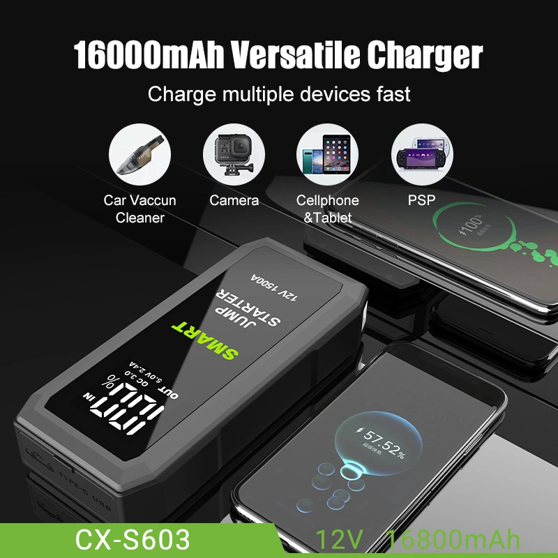最佳便携式汽车启动器 12V 16800mAh