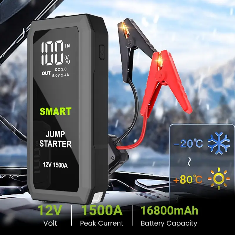 最佳便携式汽车启动器 12V 16800mAh