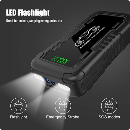 LED具有3种模式，照明、闪光、sos信号灯