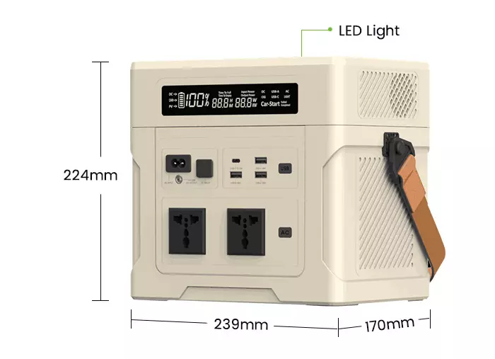 1000W便携式电站 CX-ZP1000 尺寸