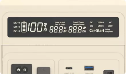 1000W便携式电站CX-ZP1000拥有大型液晶显示屏