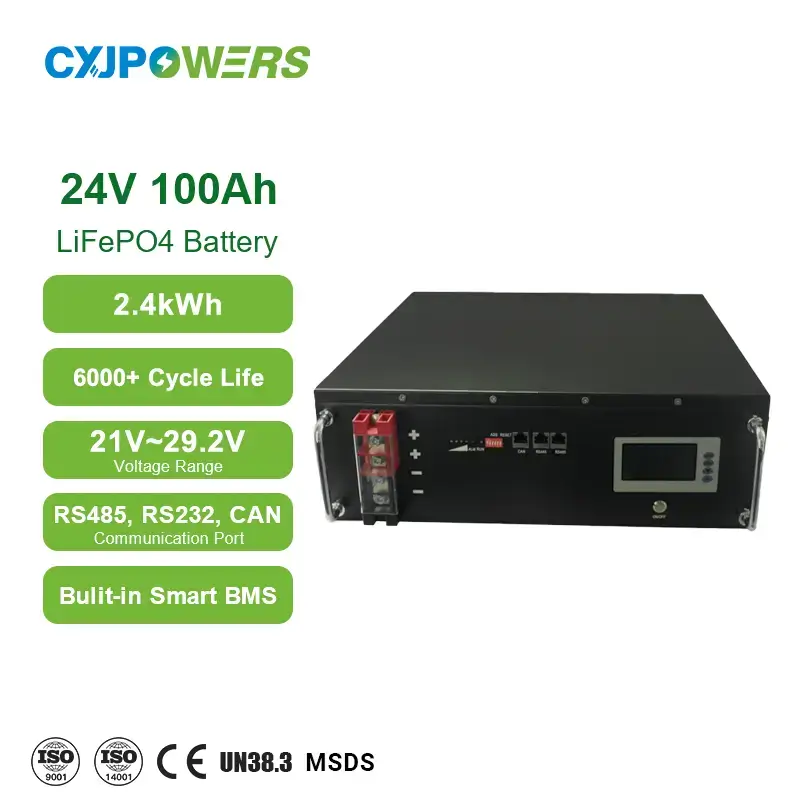 LiFePO4 100Ah 24V 服务器机架电池