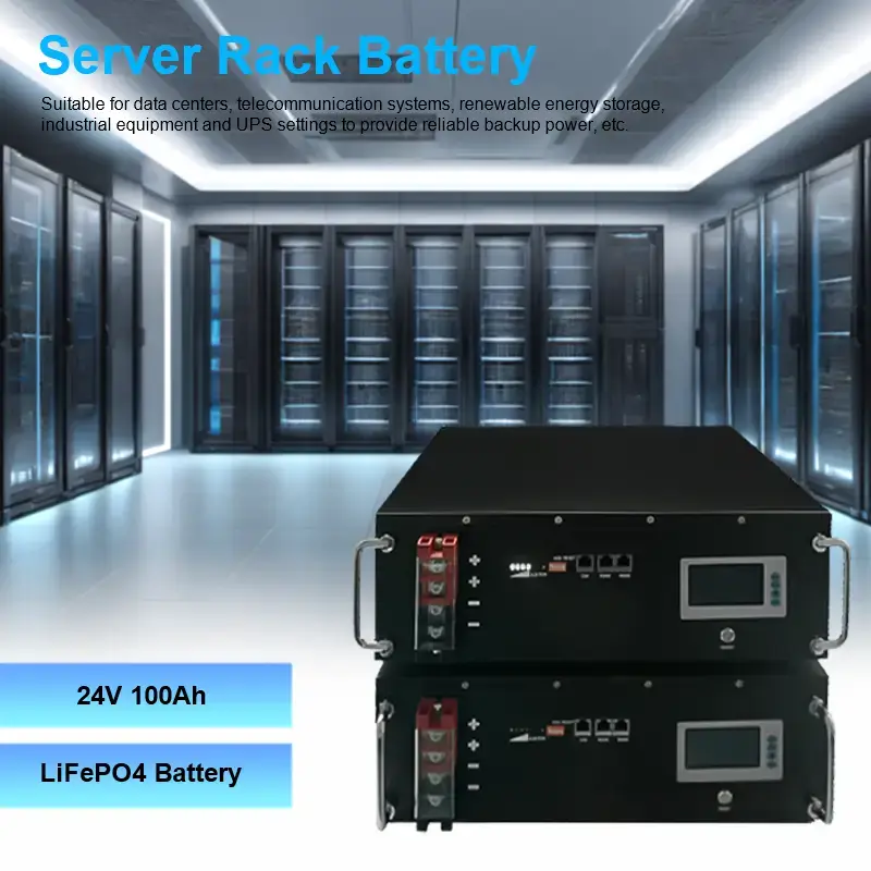 LiFePO4 100Ah 24V 服务器机架电池