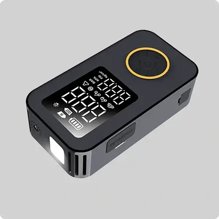 这款带轮胎充气功能的应急启动器采用ABS+PC防火外壳: 这款带轮胎充气功能的应急启动器采用ABS+PC防火外壳