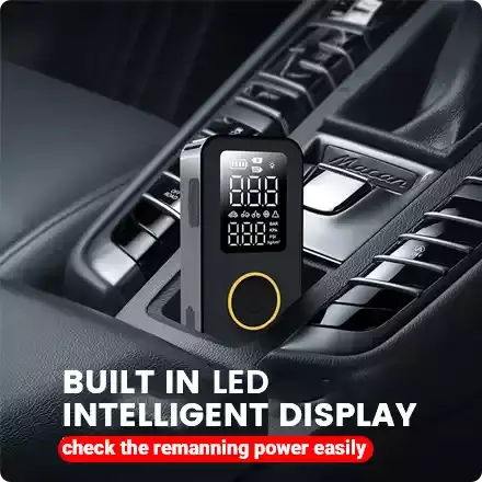 这款汽车应急启动器带有LED智能显示屏。 这款汽车应急启动器带有LED智能显示屏。