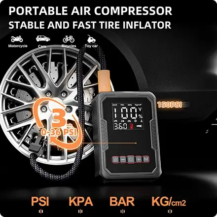 带打气泵,可以给汽车、摩托车、自行车、球类打气 带打气泵,可以给汽车、摩托车、自行车、球类打气