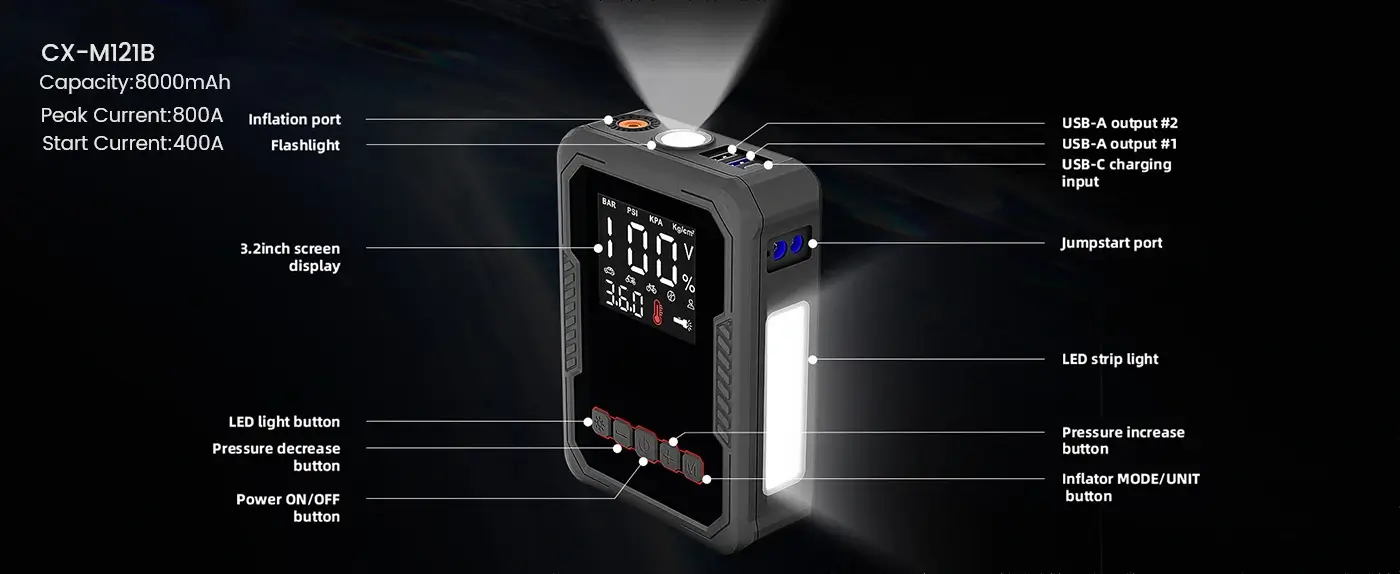 汽车应急启动电源的细节