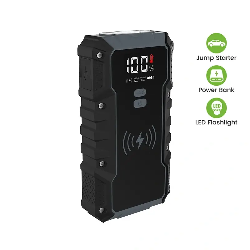 便携式12V汽车应急启动电源带无线充电