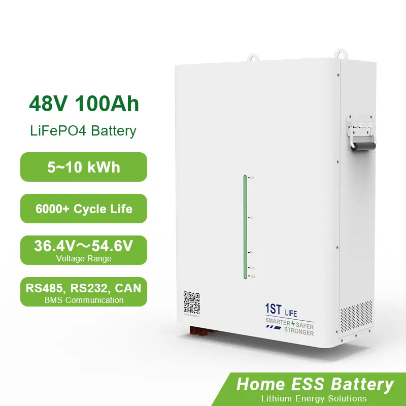 5-10kWh 48V 100Ah LiFePO4 家用电池组